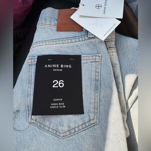 Anine Bing Light Blue High Rise Jeans